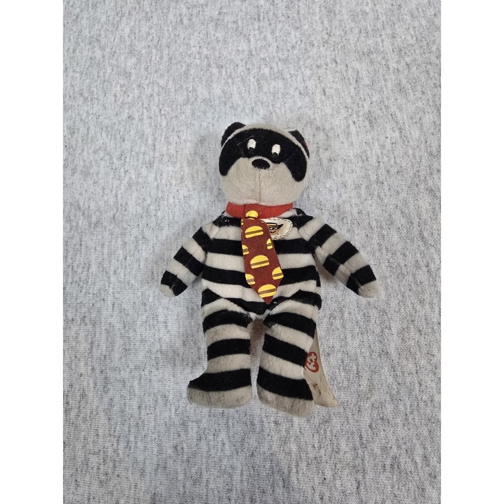 ^^McDonald's Happy Meal Ty Teenie Beanie Baby #9 Hamburglar The Bear